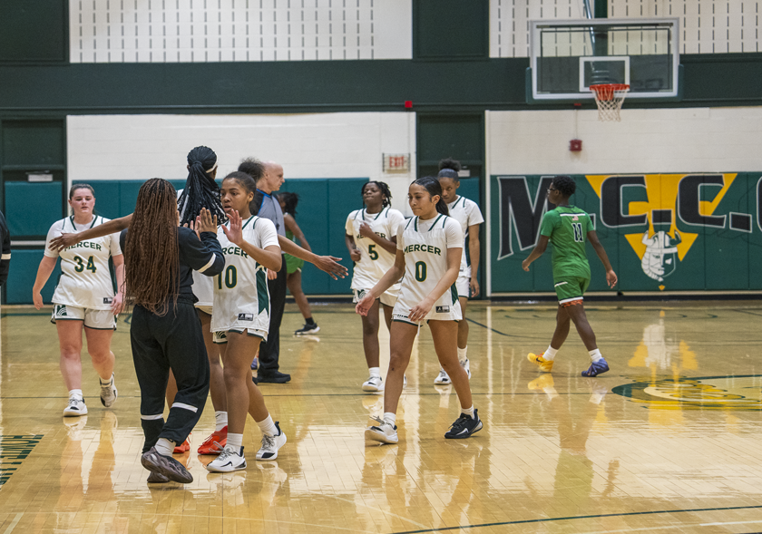 MCCC Women's Basketball Team on the Court