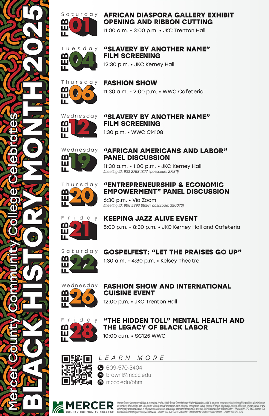 Black History Month Events Schedule