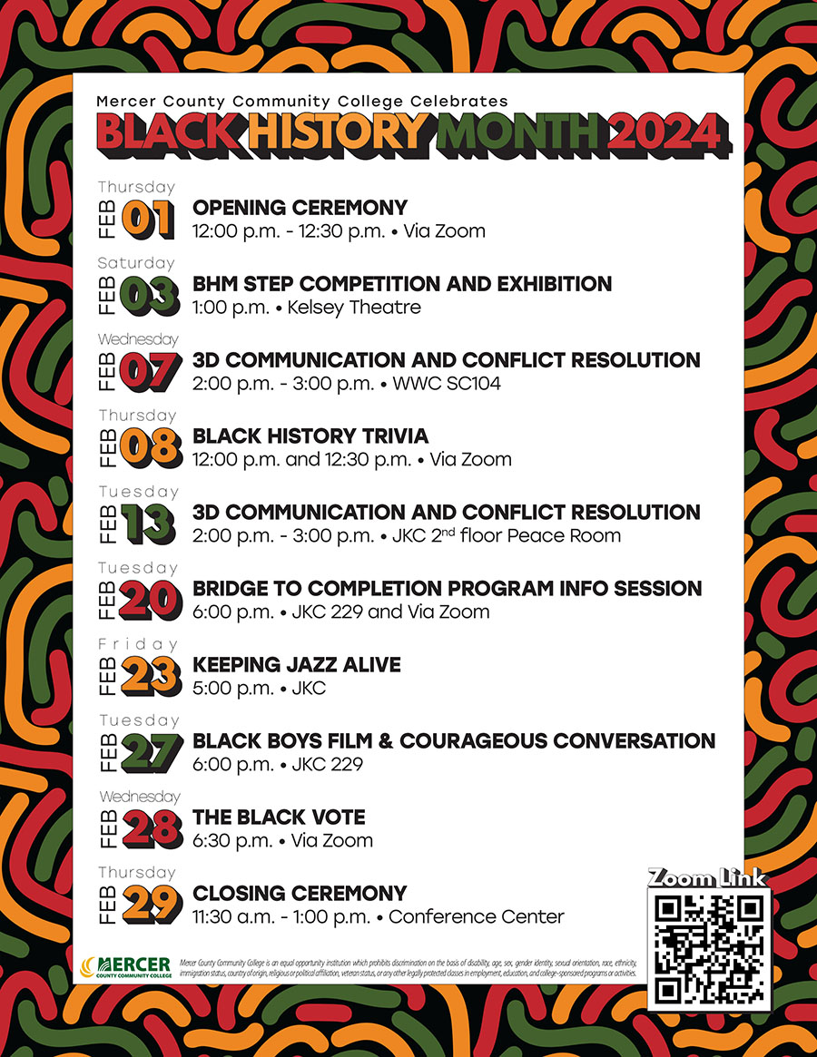 Black History Month Events Schedule